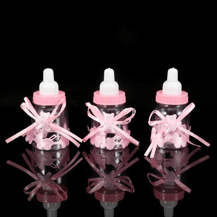 Meilleurs prix pour HURRISE 24Pcs Biberon Bonbon Baptême Décoration Bleu Rose