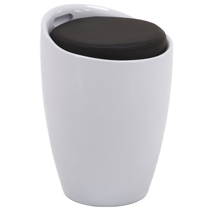 WENKO Tabouret Panier à linge, coffre à linge et tabouret salle de bain, coussin amovible, similicuir blanc, 20 litres, 35x50x35 cm | 24087800 WENKO Tabouret Panier à linge, coffre à linge et tabouret salle de bain, coussin amovible, similicuir blanc, 20 litres, 35x50x35 cm | 24087800