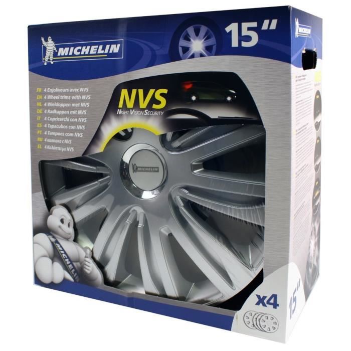 MICHELIN 4 enjoliveurs 15 Chromé NVS42 - Cdiscount Auto