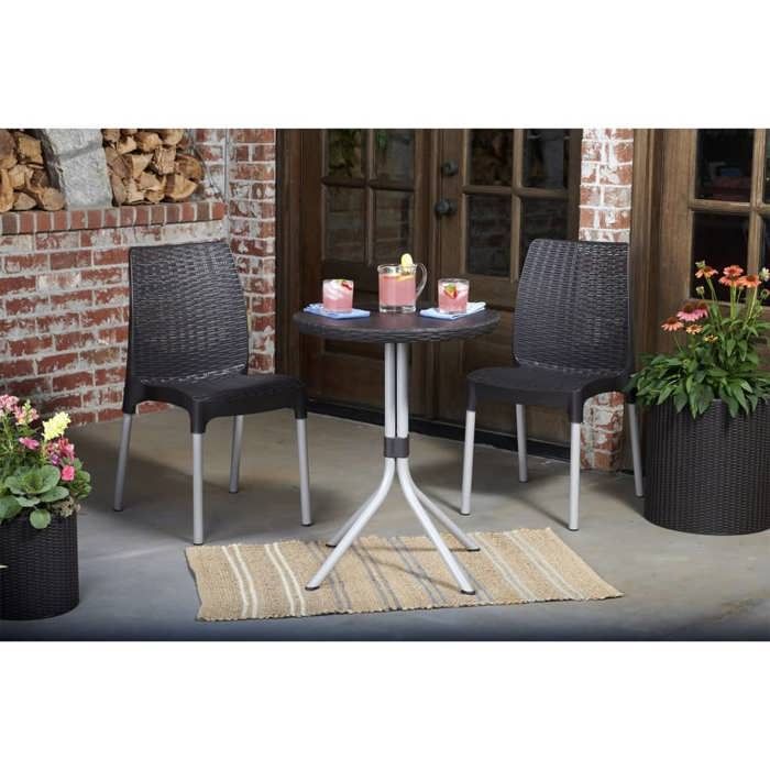 Ensemble de bistro - Keter - Chelsea - Table Ø 60 cm - 2 chaises - Résistant aux UV Ensemble de bistro - Keter - Chelsea - Table Ø 60 cm - 2 chaises - Résistant aux UV