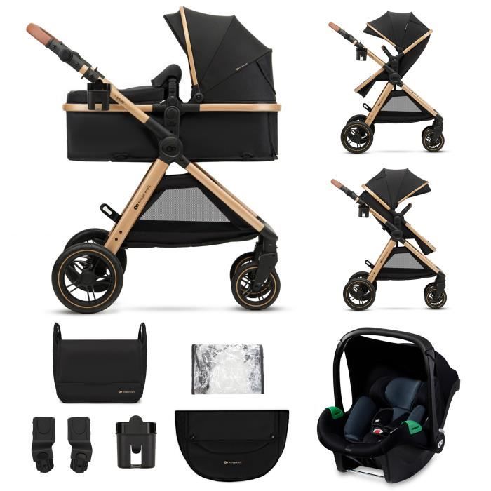 Kinderkraft ESME Poussette 3 en 1 Systeme de voyage pour nouveau ne jusqu a 4 ans Siege auto Mink PRO I Size Noir Cdiscount Puericulture Eveil bebe