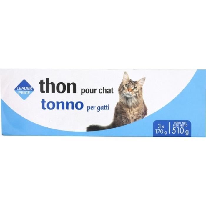 Aliments Pour Chat Au Thon 510g Leader Price Cdiscount
