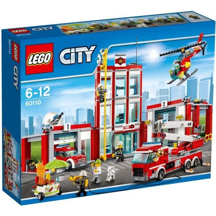LEGO® City 60110 La Caserne des Pompiers - Cdiscount Jeux - Jouets