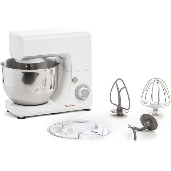 MOULINEX QA150110 Essential Robot pâtissier multifonction, 800 W, 6 vitesses, Capacité 4,8L, Utilisation simple, Robuste, Performant