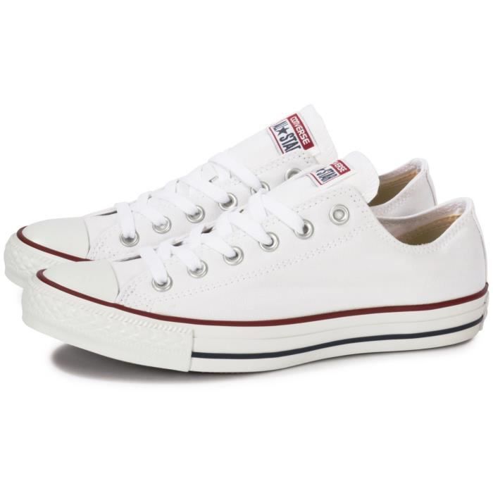 Chaussure All star converse blanche base Blanche Blanche ...