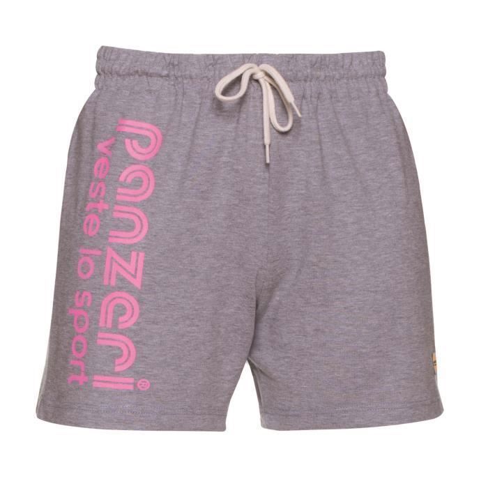 Pantalon Panzeri Femme Pantalon Sportswear Panzeri Pantalon Uni H Gris Chiné /rose Fluo-XL Short Panzeri Homme - 13