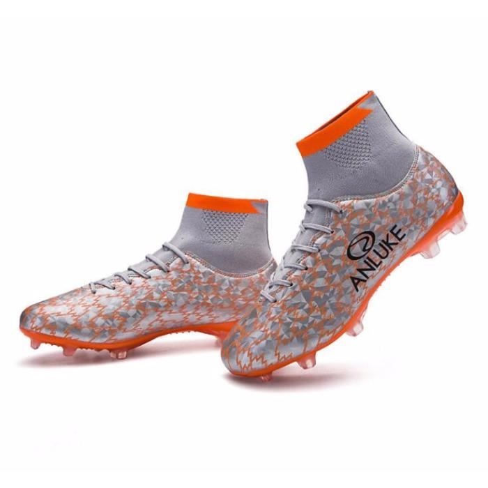 Skwu High-Top Chaussures de Football pour Hommes Clous cassés Pointes antidérapantes Chaussures dentraînement Sportif Skwu High-Top Chaussures de Football pour Hommes Clous cassés Pointes antidérapantes Chaussures dentraînement Sportif