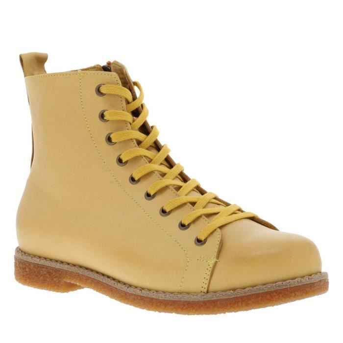 Bottines jaunes moutarde best sale