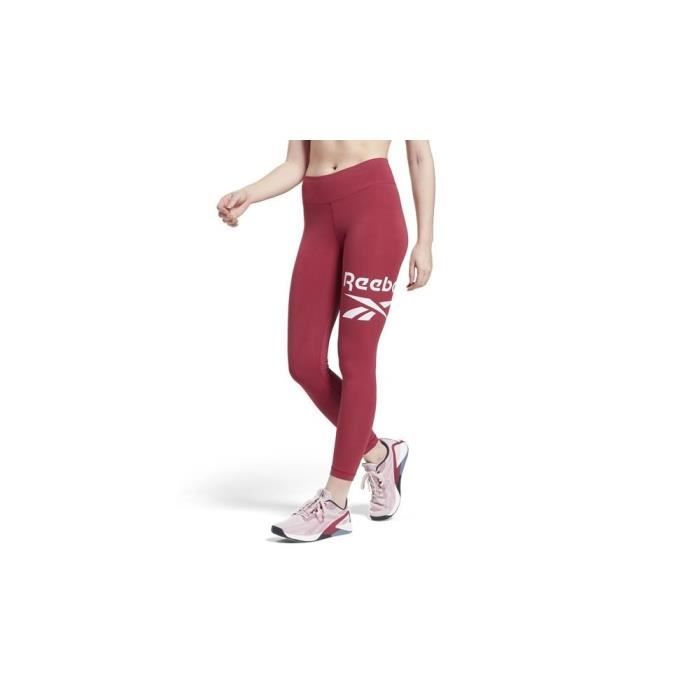 Legging en coton Reebok Ri Bl GR9391 pour femme Bordeaux Fitness Bordeaux Cdiscount Sport