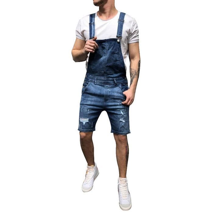 Salopette Jeans Homme Vintage - Taille Moyenne, Bleu, Coton, Neuf Avec étiquettes
