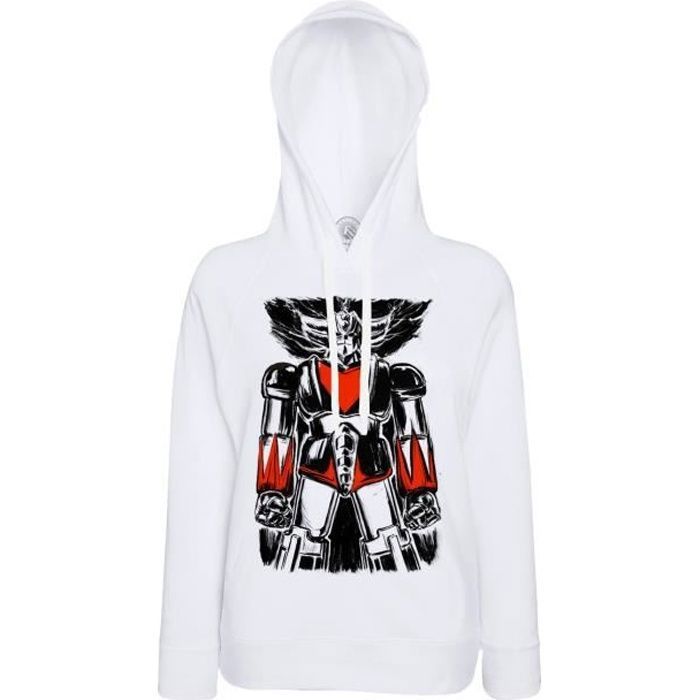 Sweat A Capuche Goldorak Dessin Manga Robot Dessin Anime Blanc