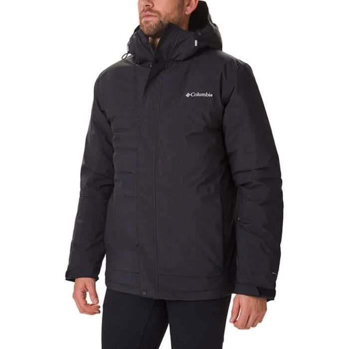 Veste Imperméable Columbia Pour Homme – Noir, Taille L, Style Longueur Longue, Idéale Pour Toutes Les Saisons