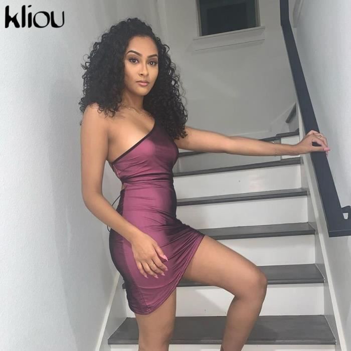 Robe Kliou Maille Licou Attacher Mechant Robes Pour Femmes 2021 D ete Decontracte Rue Style Sexy Dos Nu Sans Manches Mini Robe Blanc Cdiscount Pret a Porter