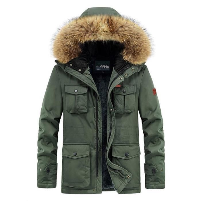 Parka col deals fourrure homme
