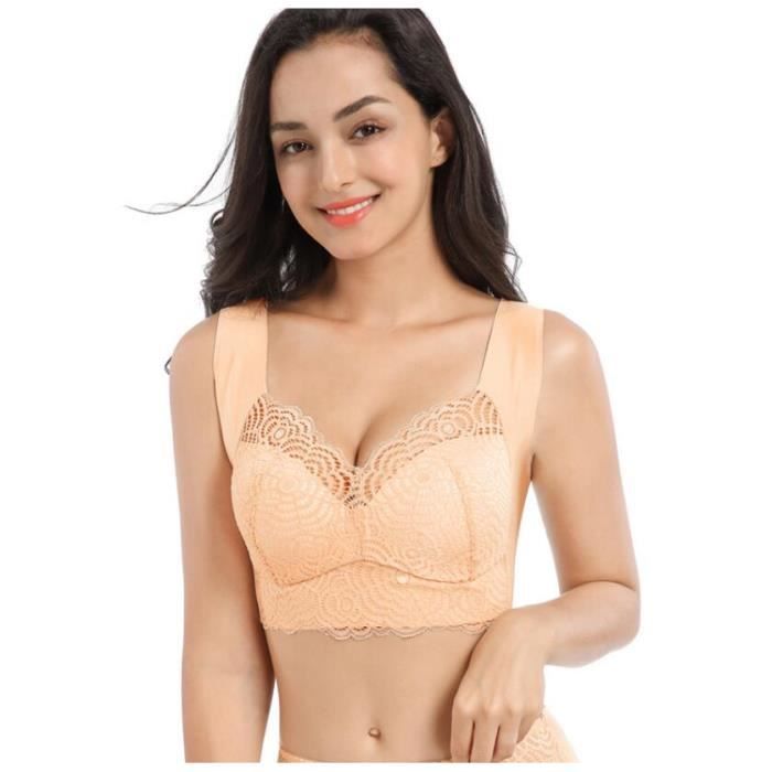 Soutien-gorge push-up sans armatures orné de dentelle Cleo, bonnets A à F