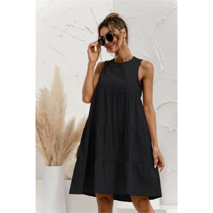 Robe col rond shop sans manches