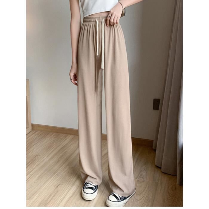 Pantalon Jogging Femme Zeagoo - Soie Glacée - Taille Haute Élastique - Séchage Rapide - XS à XL