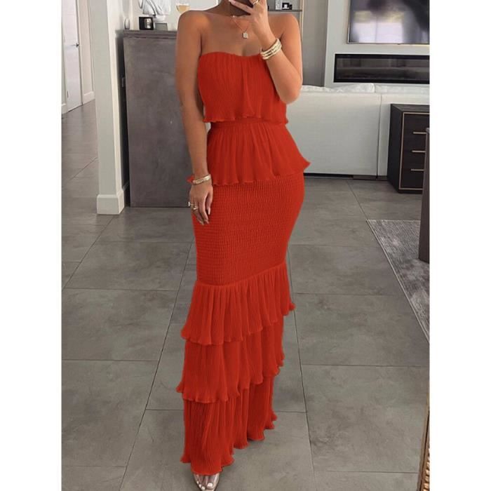 Robe bandeau froncée outlet