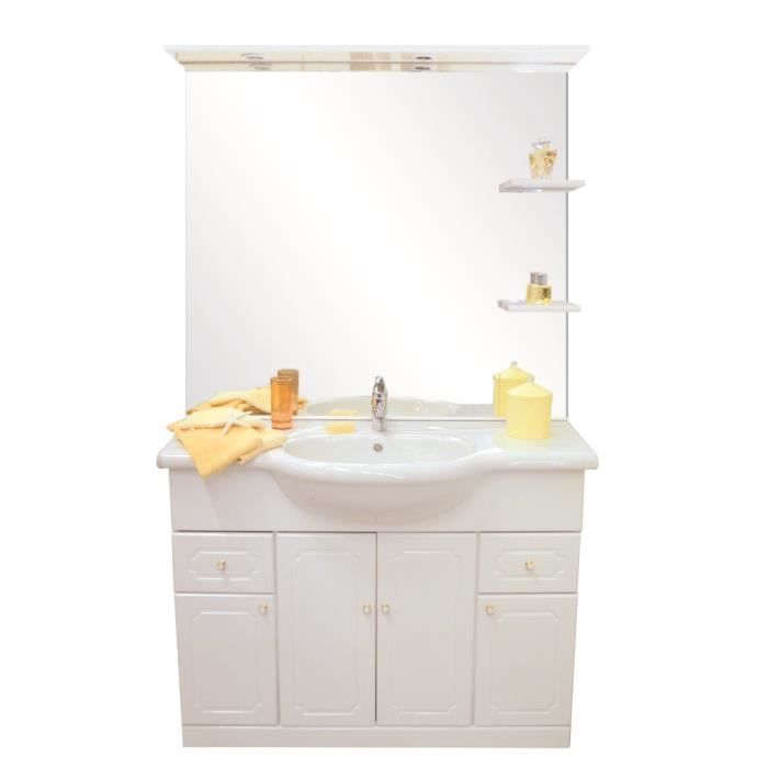 Majorca Salle De Bain Complete Simple Vasque 110cm Blanc Achat Vente Salle De Bain Complete Meuble Majorca 110 Complet Soldes Cdiscount