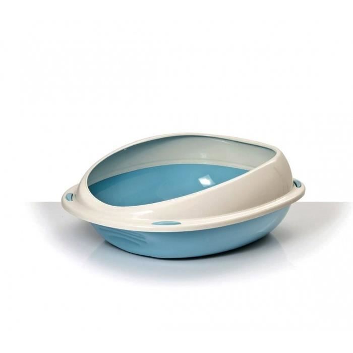 Meilleurs prix pour 10530 Litière ouverte pour chats SHUTTLE à bords relevés anti-projections 45 cm (Bleu)