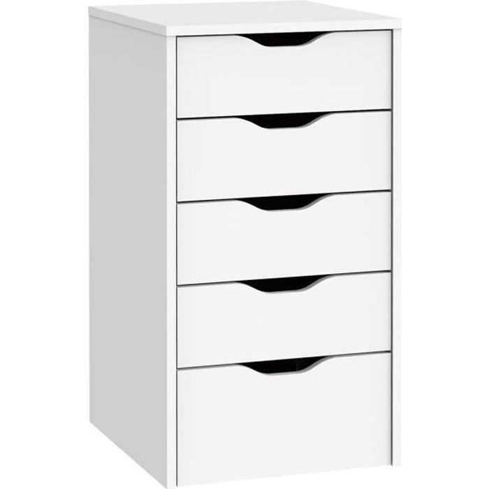 Commode Meuble de rangement coloris blanc - Hauteur 71 x Longueur 40 x Profondeur 43 cm Commode Meuble de rangement coloris blanc - Hauteur 71 x Longueur 40 x Profondeur 43 cm