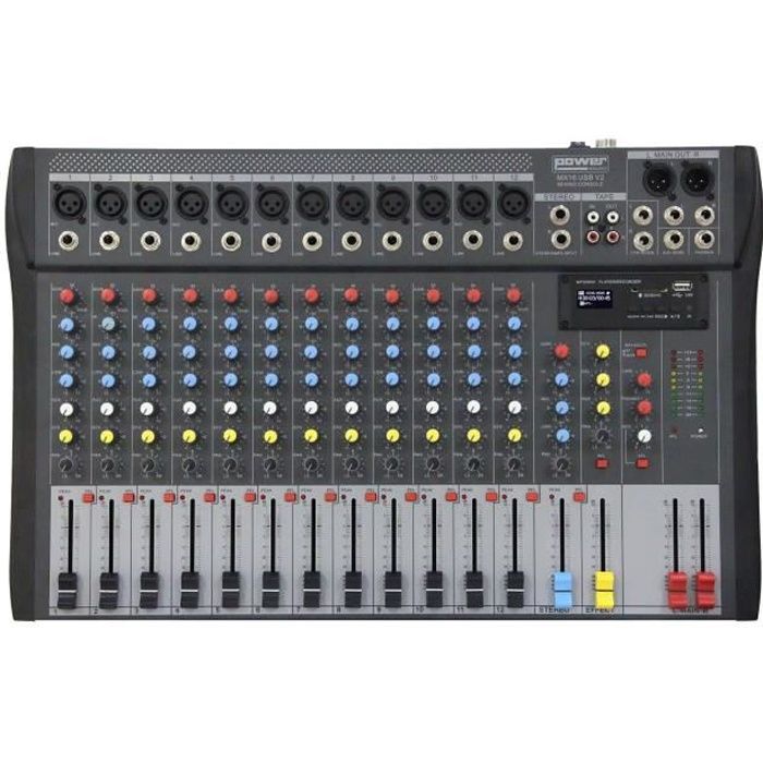 NEUFU 16 Channels Table De Mixage Professionnel Live Studio Audio USB  Console de Mixage bluetooth - Cdiscount TV Son Photo
