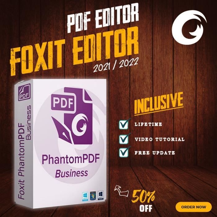 Foxit PDF Editor Pro – Valable à VIE – 2PC WINDOWS A télécharger