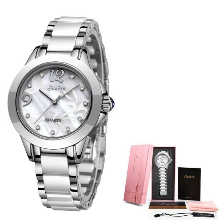 RUMOCOVO Mode femmes montres dames d contract c ramique Quartz