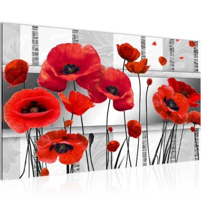 Tableau Mural En Verre Trempé – Coquelicots Rouges – Art Moderne – Taille Personnalisable