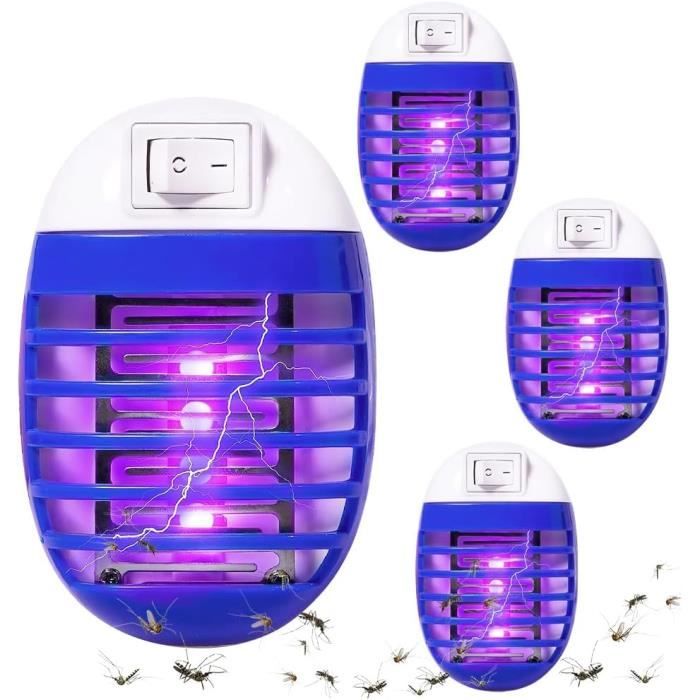 Lampe Anti Moustiques Electrique KIMIGO - 20W UV, 4000V - Tue Insectes Volants Sans Produit Chimique - Portée 80m², Avec 2 Ampoules De Rechange