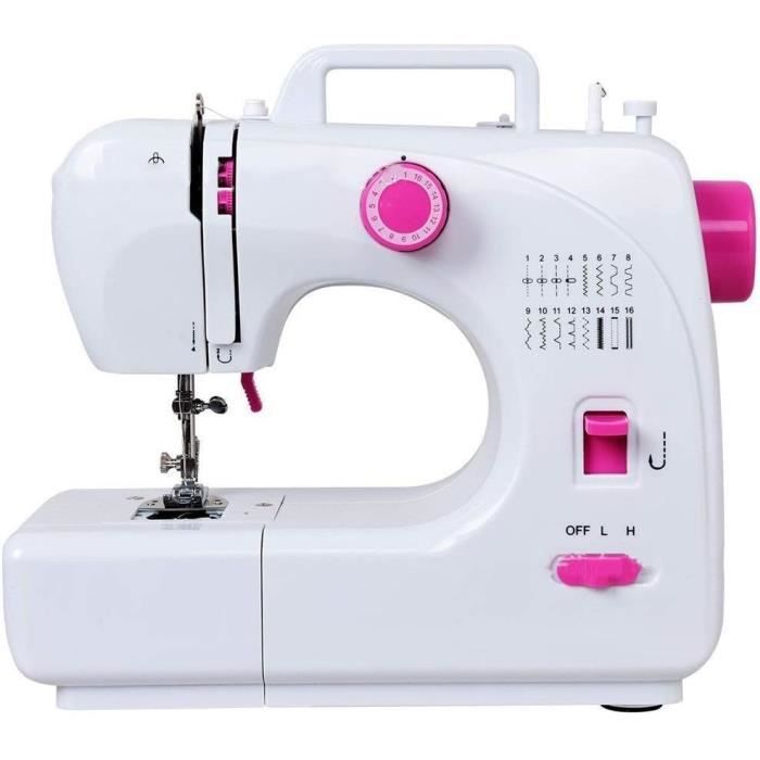 OHMG Mini machine à coudre,machine à coudre portable pour les adultes débutants,vitesse de travail manuel électrique crafting patchwork machines à coudre électriques surjeteuses avec pédales