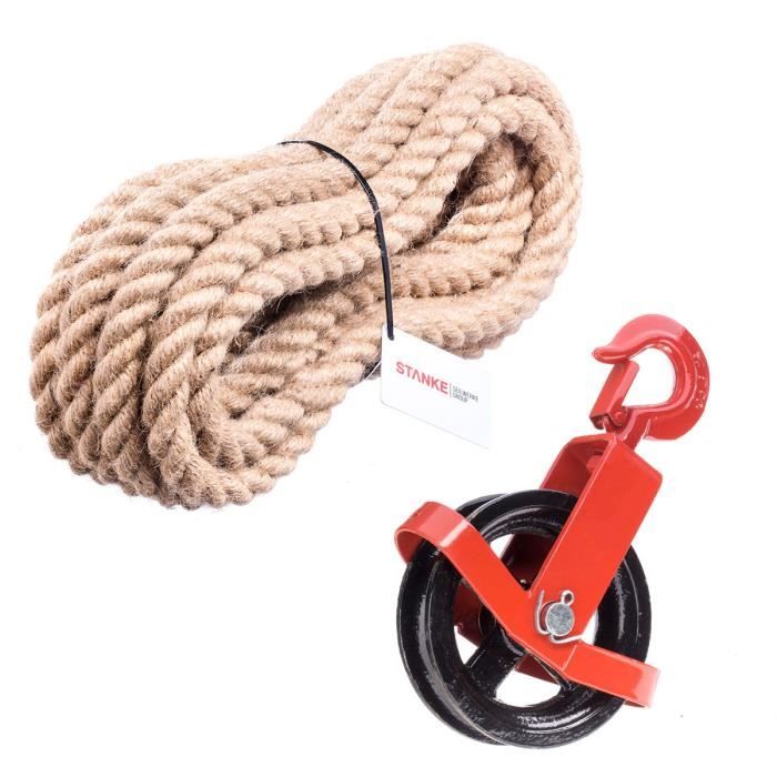 Câble Acier Galvanisé 10 Mm X 10 M - Corde Forestière Treuil 6x19+FC Charge 5536 Kg STANKE