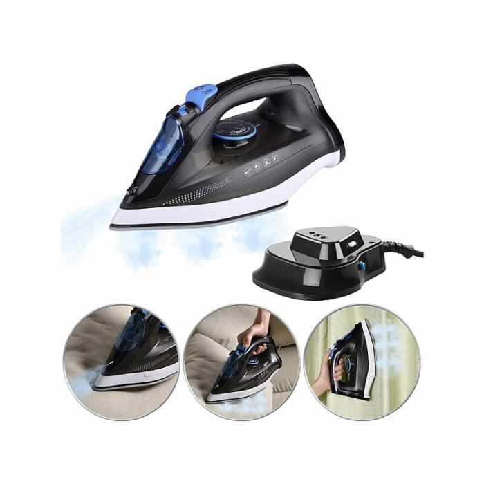 Fer à repasser sans fil - SICHLER HAUSHALTSGERATE - 2200 W - Semelle en céramique - Vapeur verticale - Sichler Haushaltsgerate