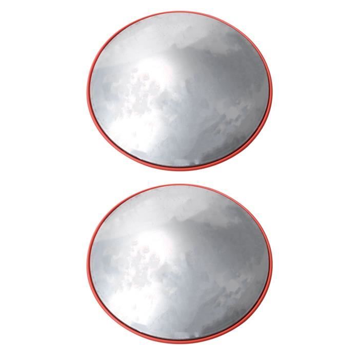 Miroir Convexe Sécurité 16 Cm - Grand Angle - Pour Garage, Allée, Route - Fixation Murale Facile - Anti-vol - Plastique/métal