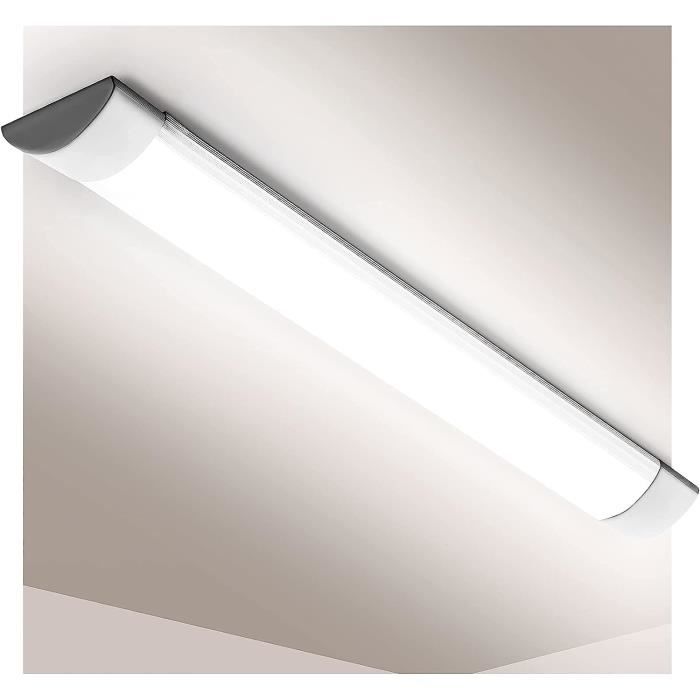 Neon Led Barre 120cm, Reglette Led Tube 36W, 3600LM Luminaire Plafonnier Etanche IP66, Éclairage Plafond Lampe Blanc Froid 5000K, Lumiere pour Garage Cuisine Bureau Atelier Intérieur Extérieur