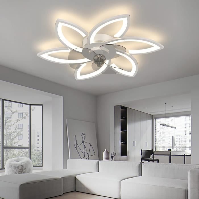 Ventilateur De Plafond Lucci Air Aria 122 Cm Blanc Avec Télécommande Et Lumière LED