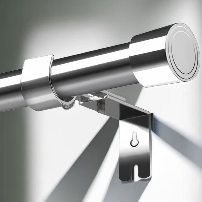 Tringle à Rideaux Extensible Avec Embouts En Boule Nickel Mat 16-19 Mm