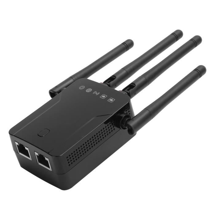 Répéteur WiFi 6 Antennes - Amplificateur Signal WiFi Booster Jusqu'à 300m², 2 Ports LAN, Mode Répéteur/AP/Routeur Pour Maison Et Bureau