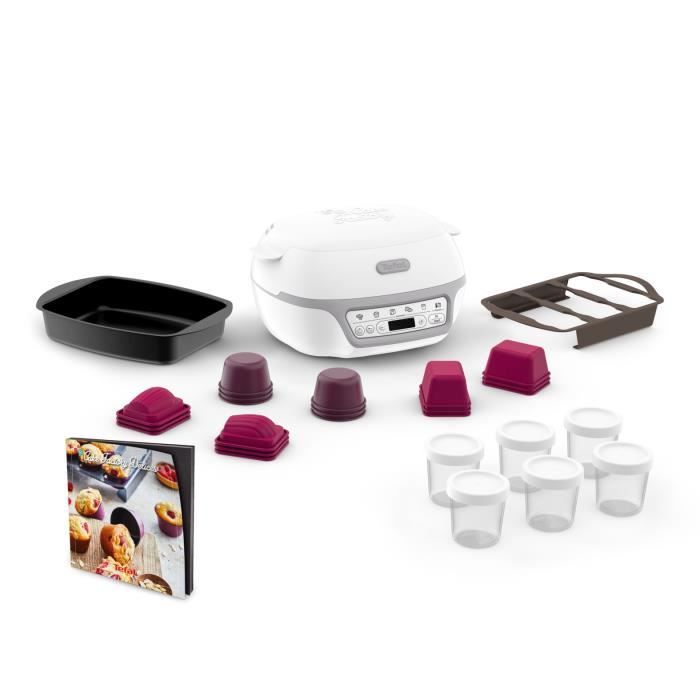 TEFAL KD812110 Cake Factory Délices Silver Appareil à gâteau, 5 programmes auto + mode manuel, Accessoires, Application dédiée