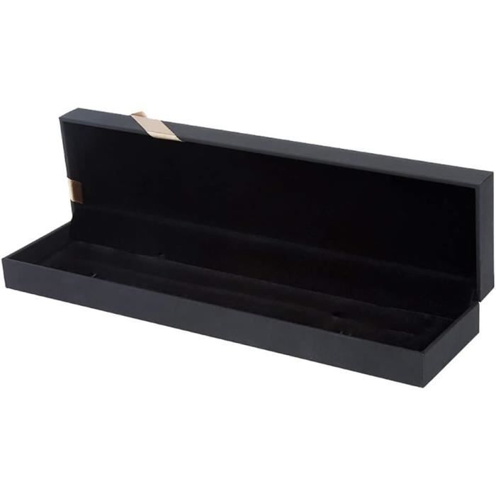12 Pezzi Boîtes à Bijoux En Carton Noir 9x7x3cm Rectangulaires Boîte à