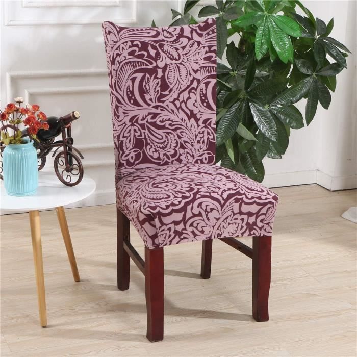 Housse Chaise Extensible 2 Pièces – Élastique, Lavable, Universelle – Beige, Pour Salle à Manger, Mariage, Cuisine