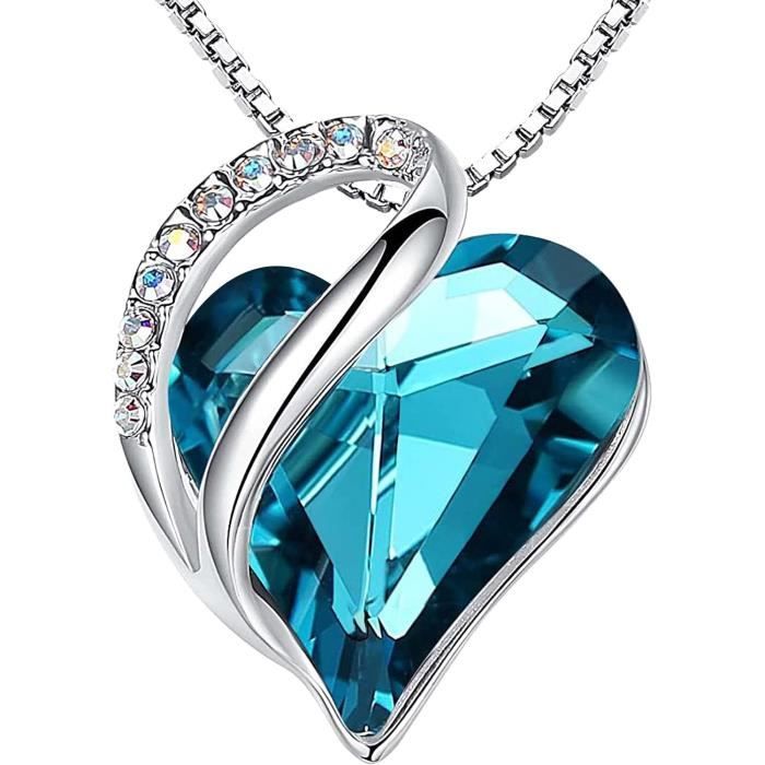 Collier Ras Du Cou Cœur Cristal Papillon Violet - Pendentif Amour Infini Argenté Cadeau Femme