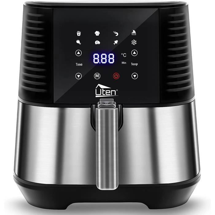 Friteuse Sans Huile Électrique 5.5L - Uten - 5.5L Air Fryer-7 Programmes Écran Tactile LED1700WMinuteur et Réglateur