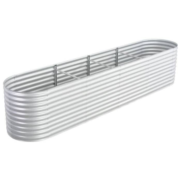 Jardinière vidaXL 400x80x81 cm Acier galvanisé Rectangulaire