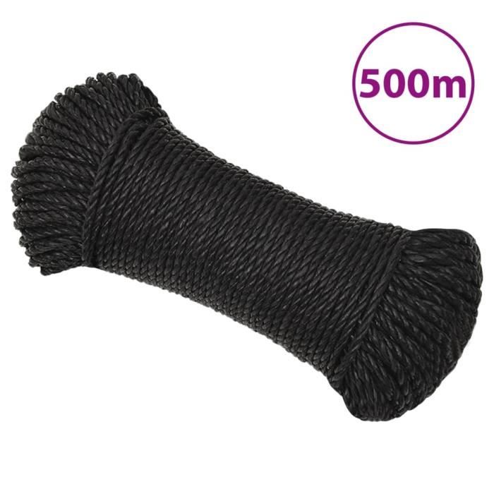 Vidaxl 153005 Corde de travail Noir 6 mm 500 m polypropylène - vue 2