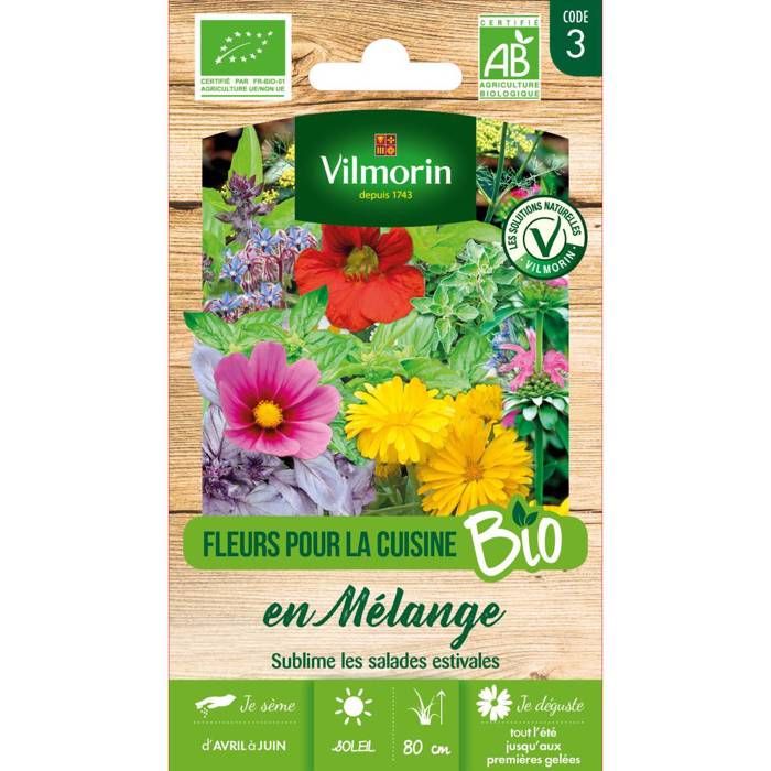 Comparer les prix de Sachet de graines Fleurs pour la cuisine en Mélange BIO-