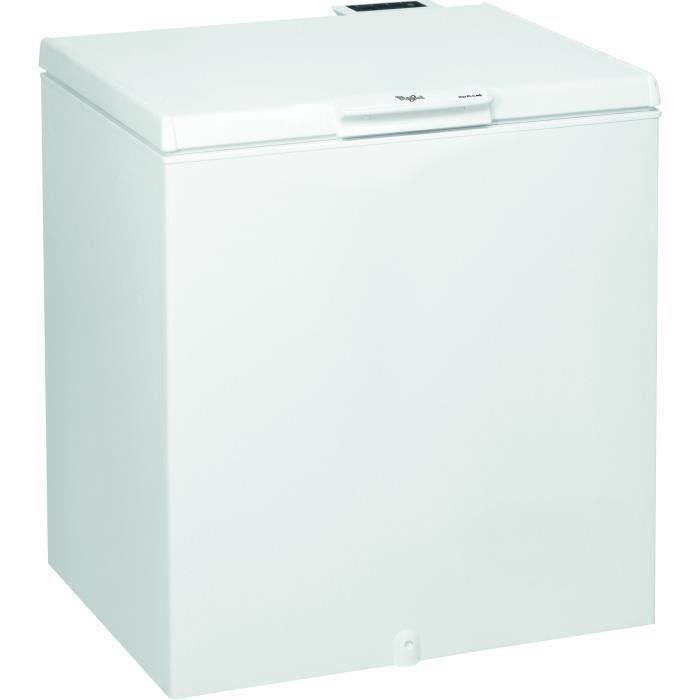 WHIRLPOOL WHM2110 - Congélateur coffre - 204L - Froid statique - A+ - L 81cm x H 86,5cm - Blanc