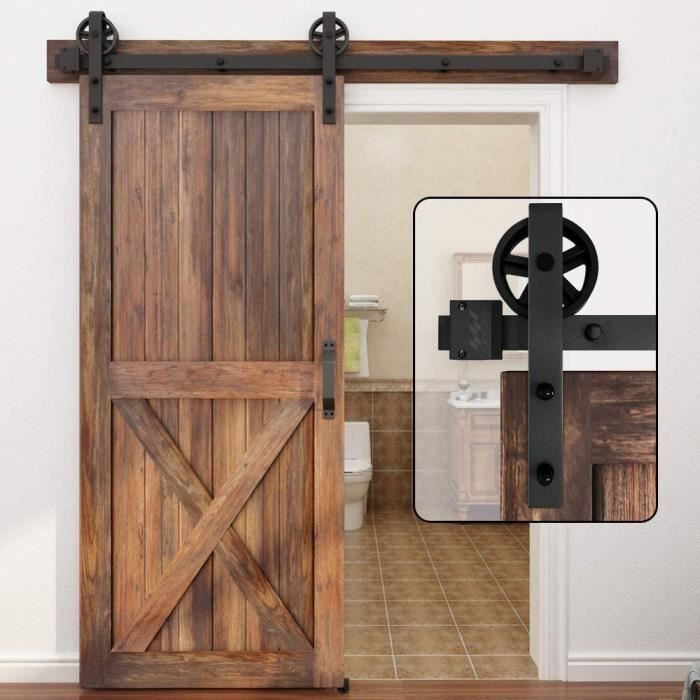 UNI 23M Rail Porte Coulissante Industriel Quincailleri Kit de Rail pour Porte Coulissante ( Porte non Inclus)