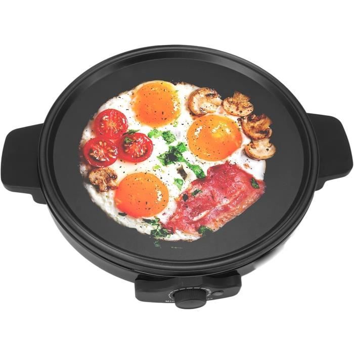 Crêpière électrique, Crêpière électrique 2000W Réglable Contrôle Précis