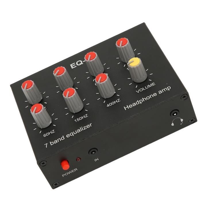 Égaliseur de son à 7 bandes FHE Réglage des basses élevées de 12 dB Entrée/sortie RCA